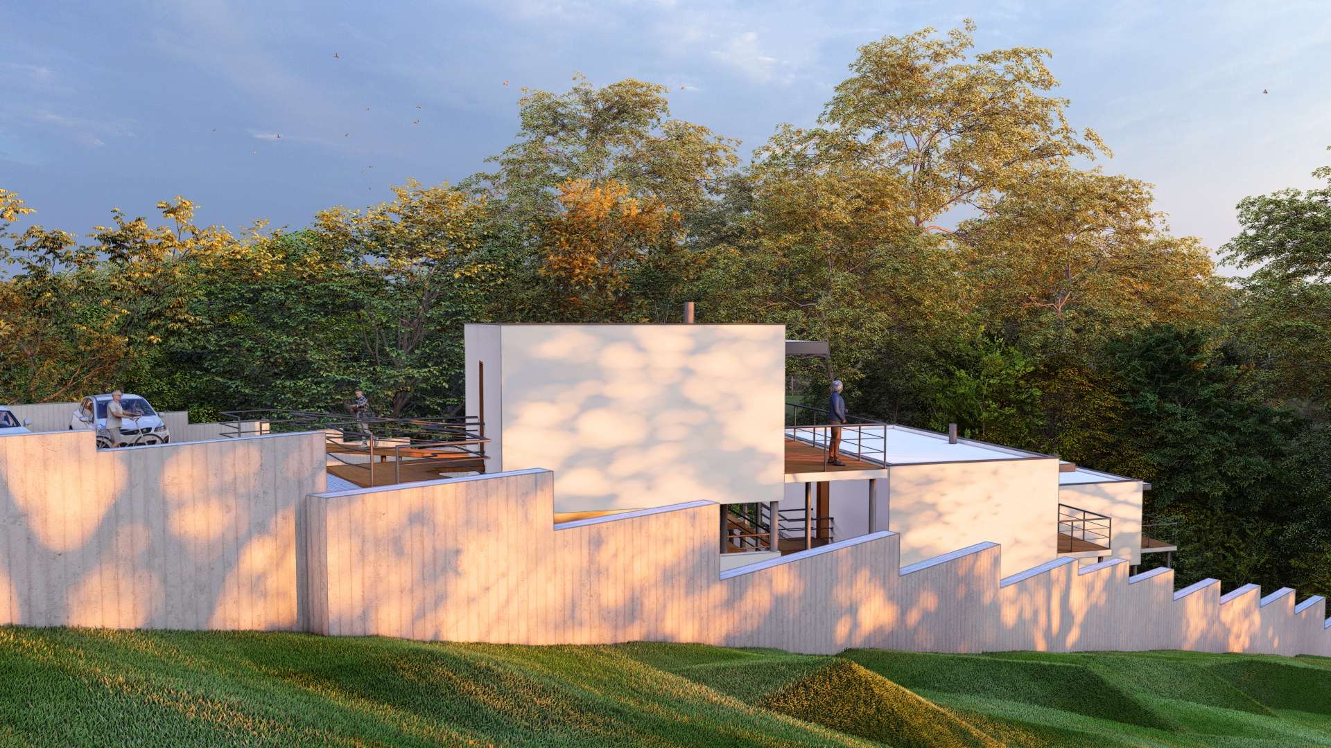 Cabañas del Bosque en O Rosal. Apartamentos Turísticos. Nam Arquitectos.